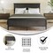 Flash Furniture Fiona Dark Gray Queen Size Solid Wood Platform Bed Frame w/Headboard, Footboard, and Slatted Bottom MG-0900-29-QB-DKGRY-GG - alternate 8